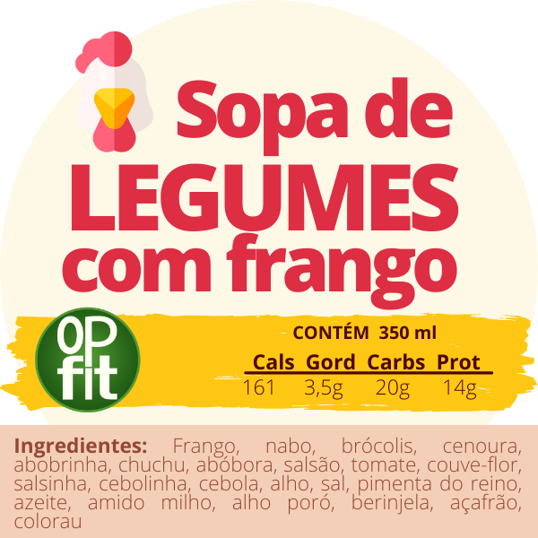 Sopa de legumes com frango OPFIT